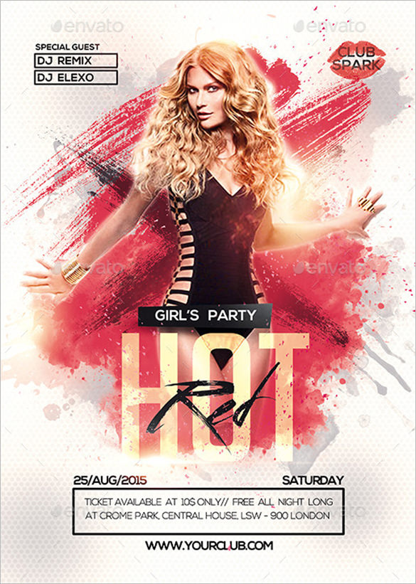 hot-red-party-flyer