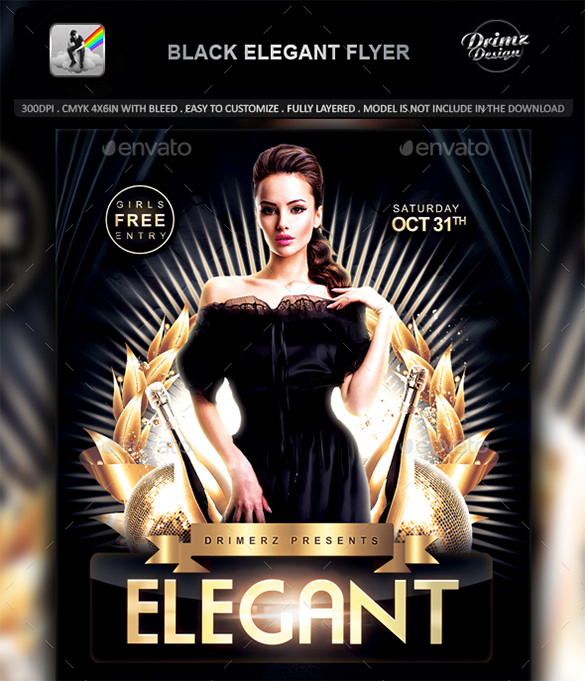 black elegant flyer