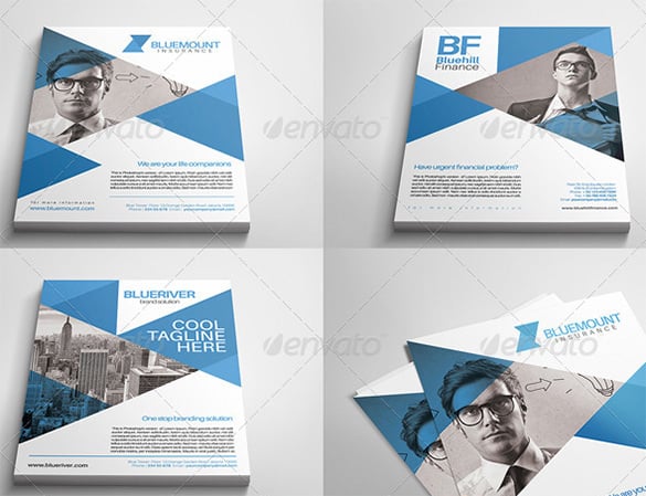 abstract geometric corporate flyer