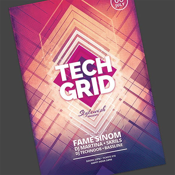 tech grid flyer