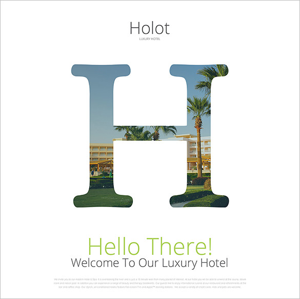 hotels responsive landing page html template