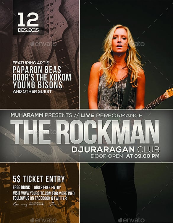 rock music flyer poster
