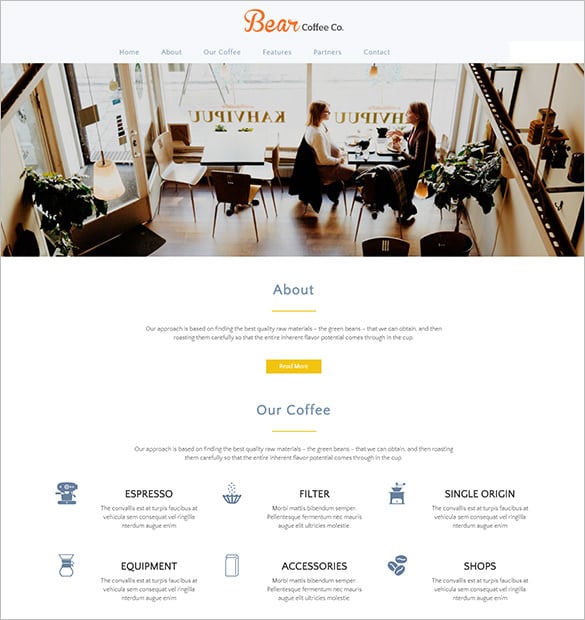 responsive restaurant php template