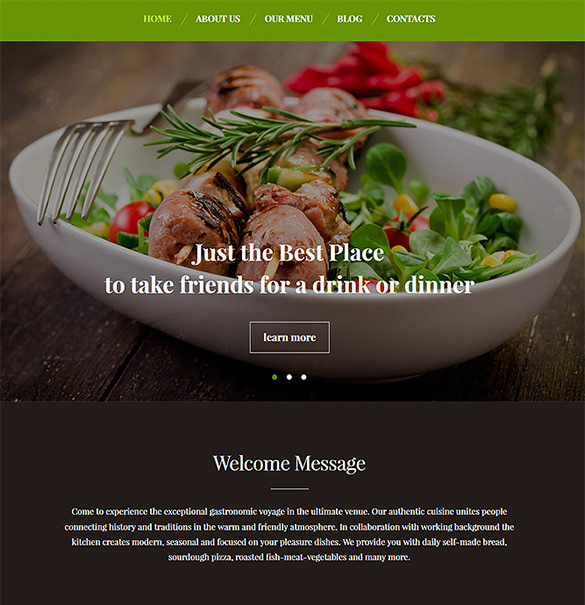 20+ Restaurant Bootstrap Themes & Templates