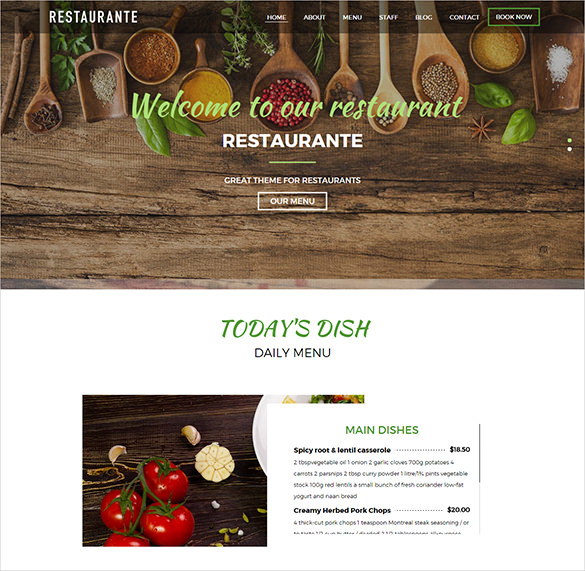 20+ Restaurant Bootstrap Themes & Templates