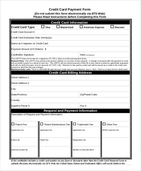 Credit Card Authorization Form Template - 10+ Free Sample, Example, Format