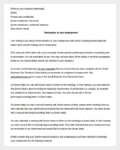 Sample Employee Termination Letter with Notice