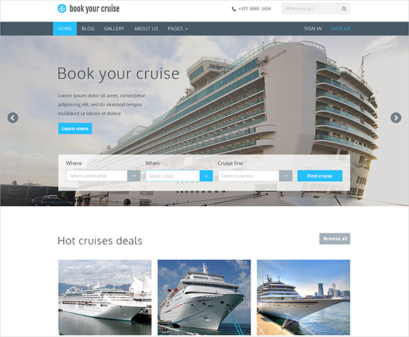 cruise-travel-psd-template