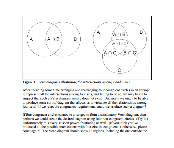 free venn diagram templates 8 free word pdf format