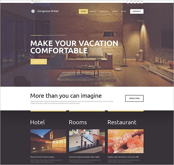 hotels responsive wordpress theme download