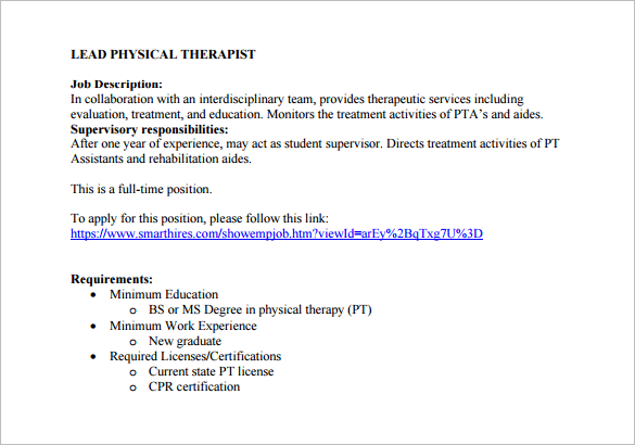 lead-physical-therapist-job-description-free-pdf-format