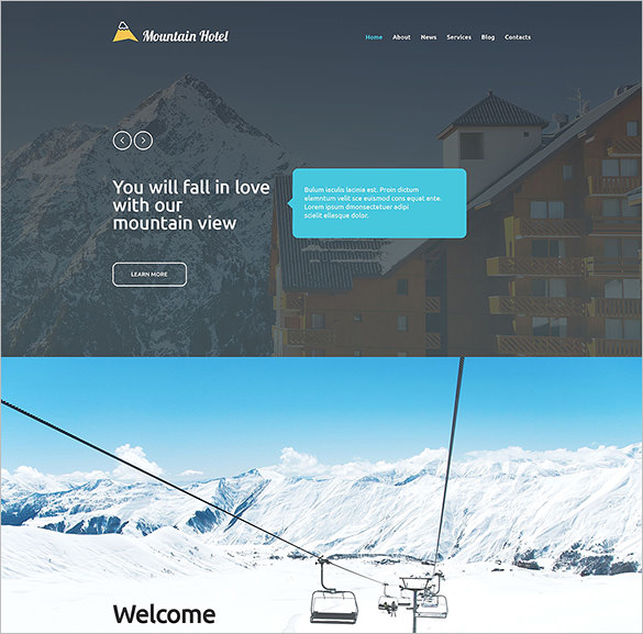 hotel business website template