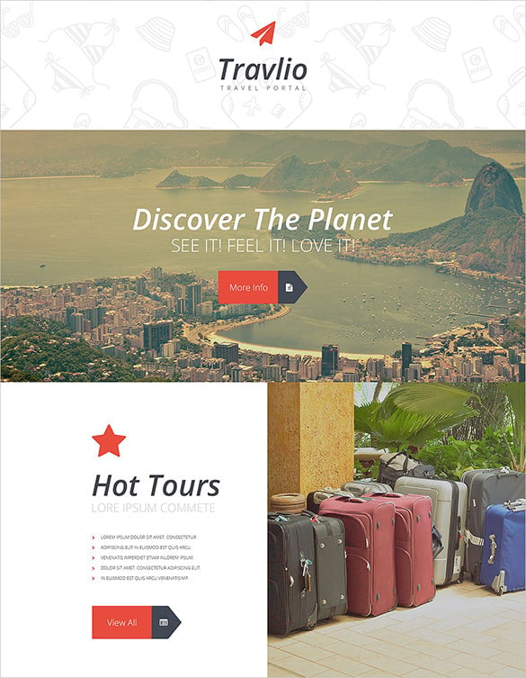 travel agency responsive landing page template