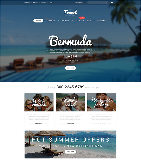 Travel Bootstrap Template Free Download Free Printable Templates
