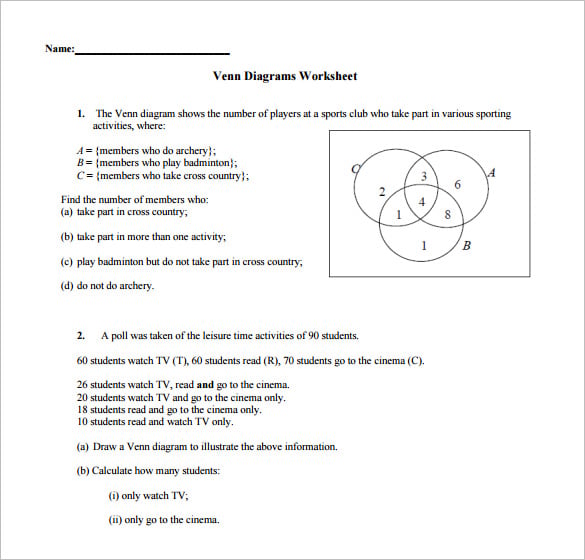 free download venn diagrams worksheet template pdf