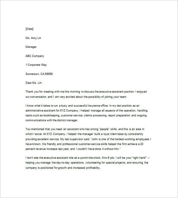 7+ Thank You Note After Interview - Free Word, Excel, PDF Format DOwnload