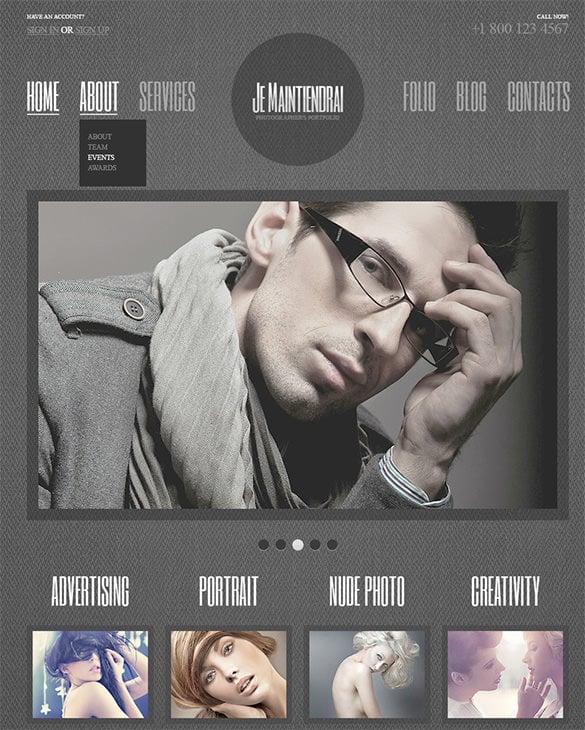 online photography psd theme