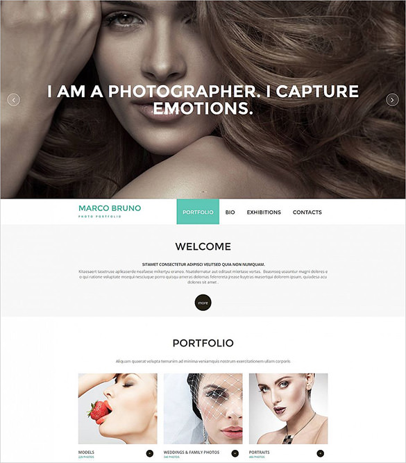clean photography moto cms 3 bootstrap template