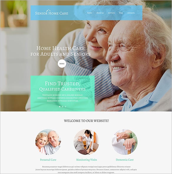 senior home care medical wordpress blog theme