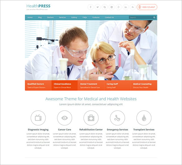 healthpress medical wordpress blog theme