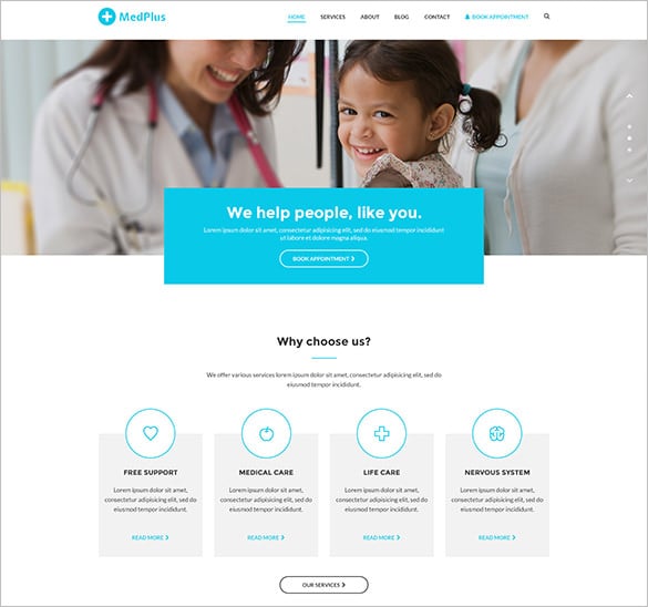clean medical psd template