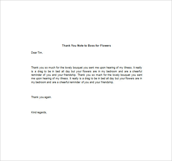 Thank You Note To Boss – 10+ Free Word, Excel, PDF Format Download