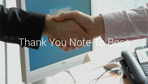 thank you note to boss
