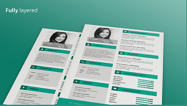 Free Psd Cv from images.template.net