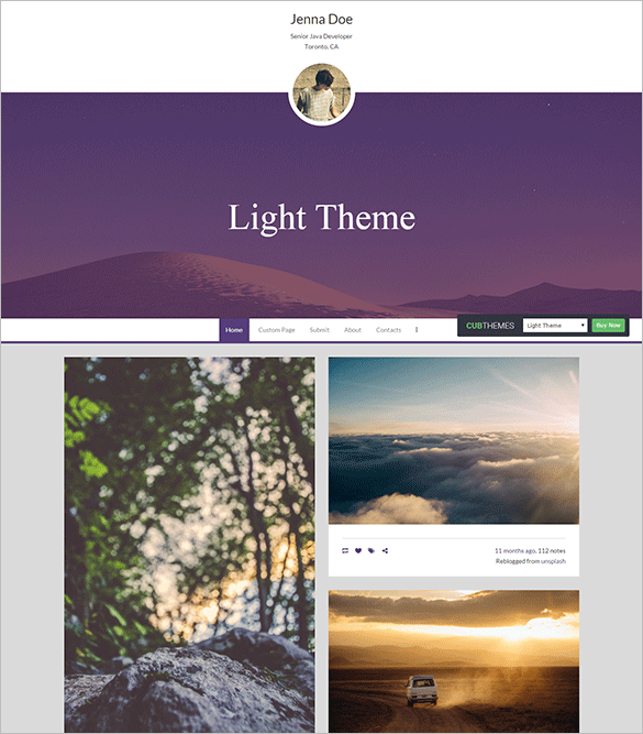 personal writer bootstrap theme