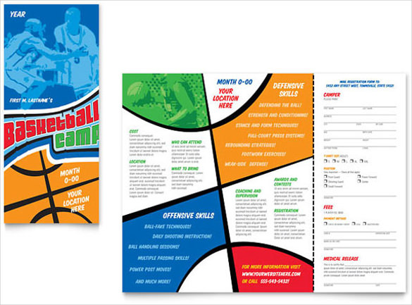 Basketball Camp Brochure Template