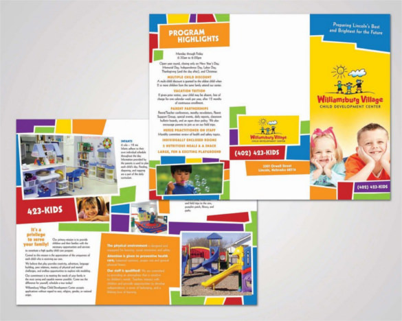 19 Daycare Brochure Templates Free PSD EPS Illustrator AI PDF Format Download 