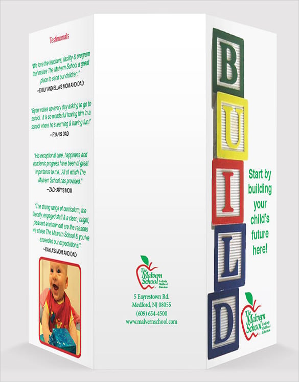 child day care brochure template free download