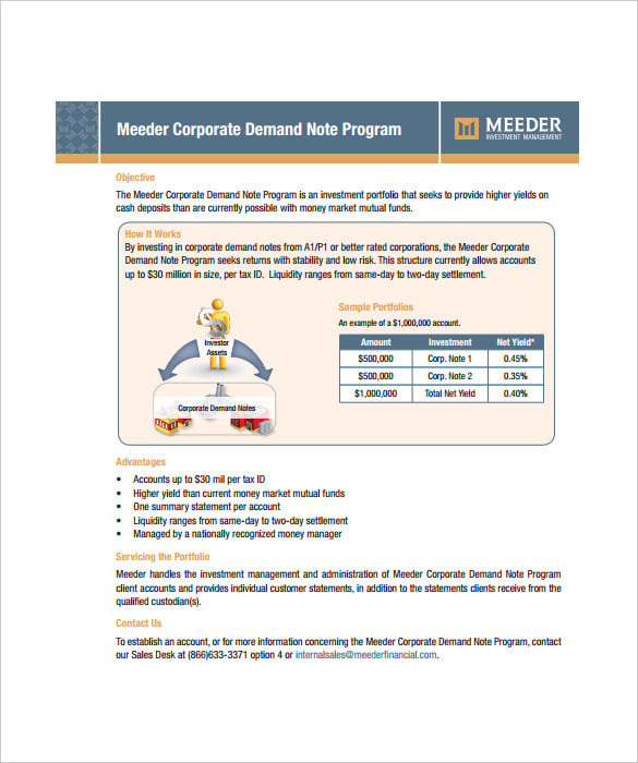 meeder corporate demand note free pdf download