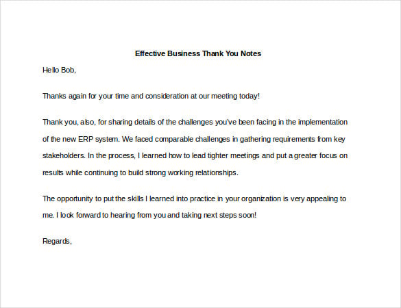 effective business thank you notes