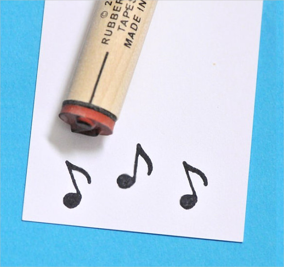 rubber stamp musical note template download
