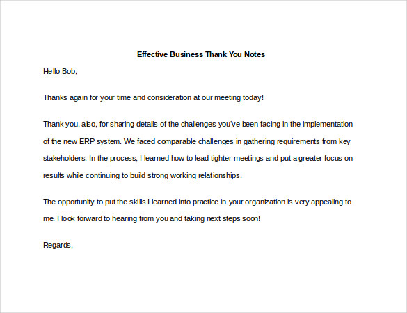 effective business thank you notes