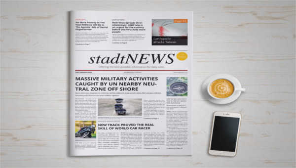 9 Newspaper Front Page Template Free Word Ppt Eps Documents Download Free Premium Templates