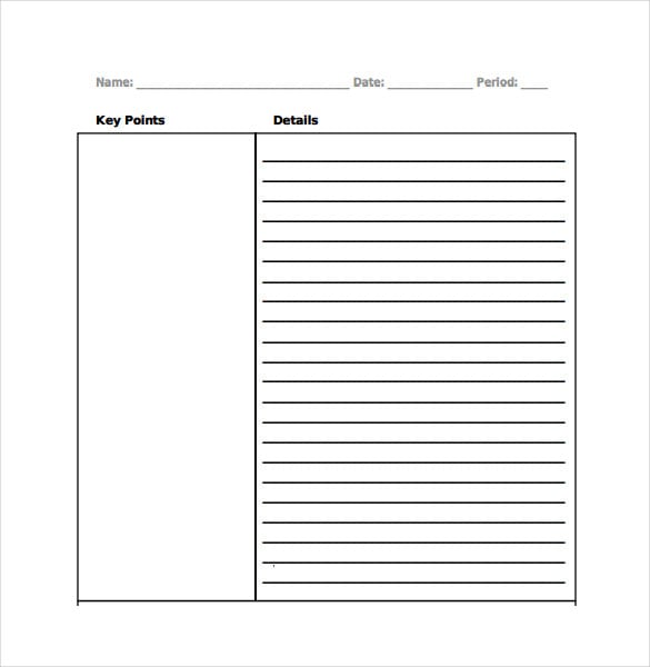 editable cornel note example pdf free download