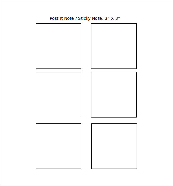 Printable Sticky Notes Template