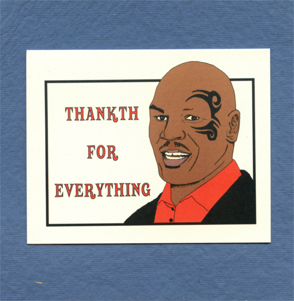 mike tyson card funny thank you note