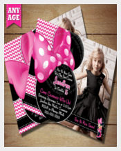 Awesome Minnie Mouse Invitation for Birthday Party