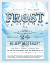 Frost Christmas Party Invite Template card