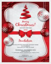 RED Christmas Invitation Template