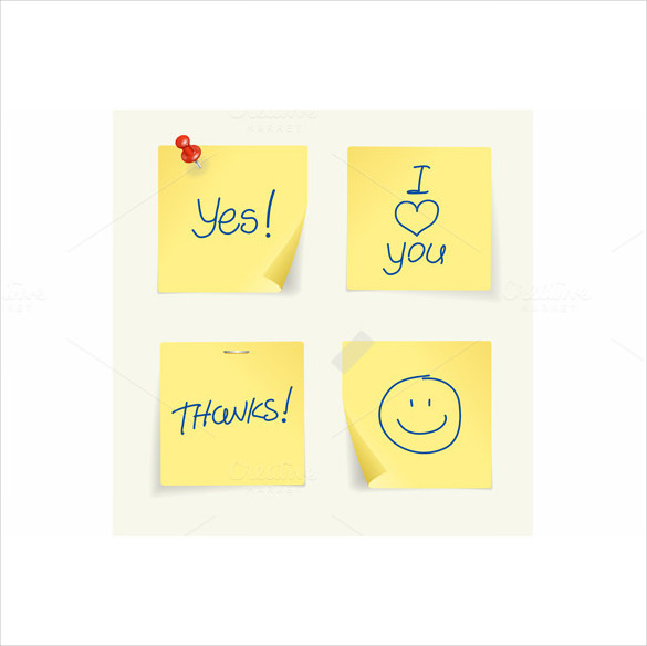 16+ Sticky Note Templates – Free Sample, Example, PDF, EPS, PSD, Format ...
