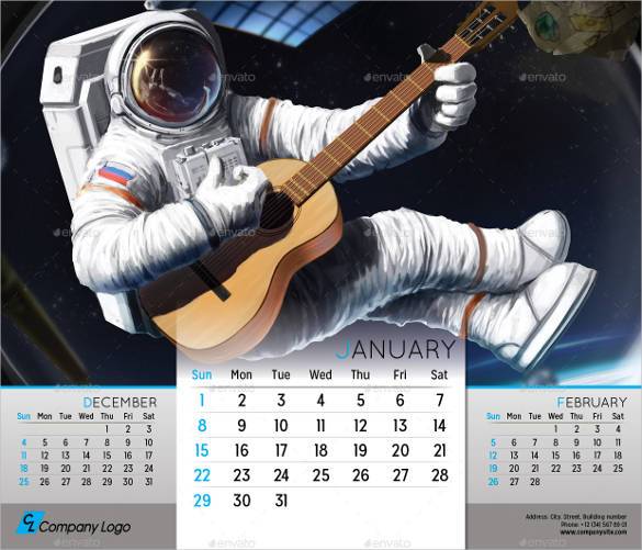 017 desk calendar template indd format download