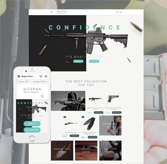 weapon opencart blog template