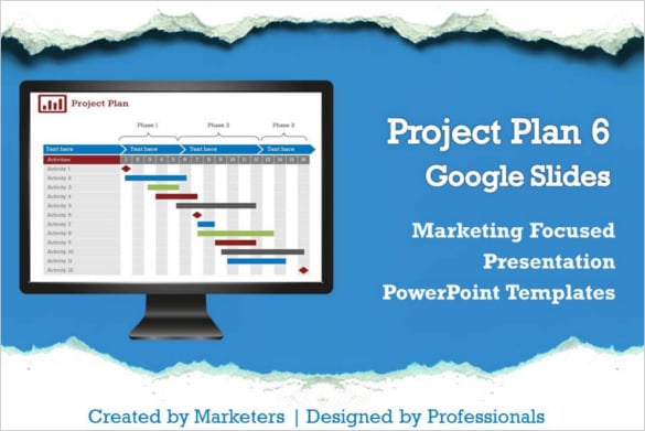 project plan 6 google slides template download