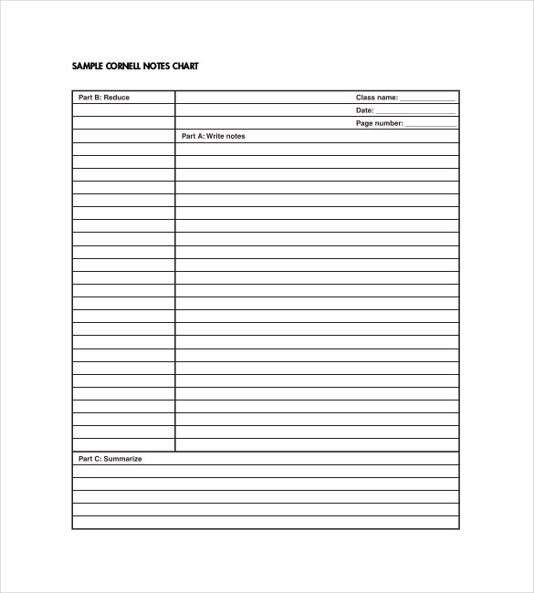 Free Cornell Note Template - 5+ Free Word, Excel, PDF Format Download