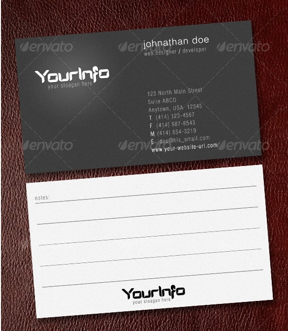psd format graphite business note card template