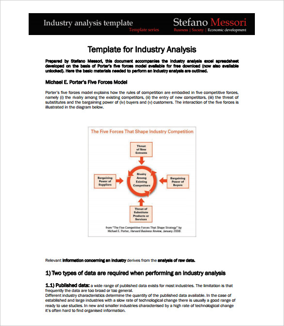 template for industry analysis pdf format download